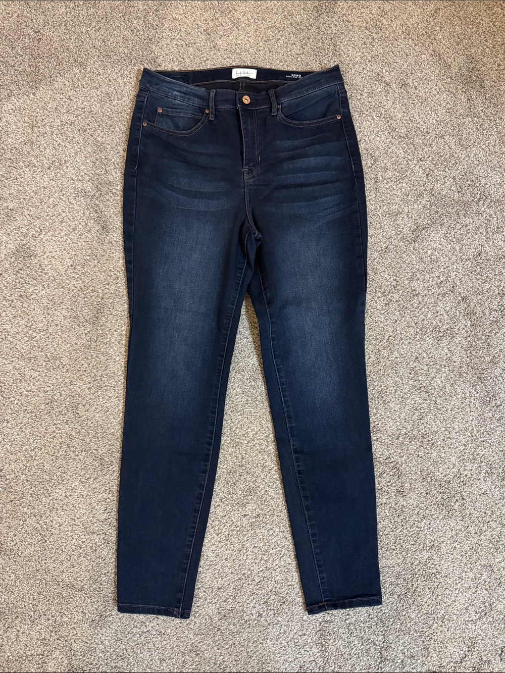 Nicole Miller Dark Blue High Rise Skinny Jeans